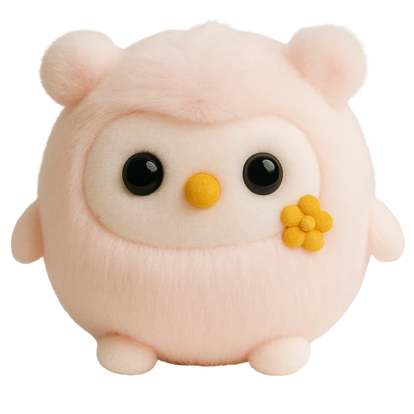Pink mi mi plush ready to meet its new friend